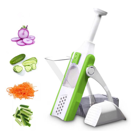 Cortador Rebanador Rallador Procesador Manual de Verduras Verde