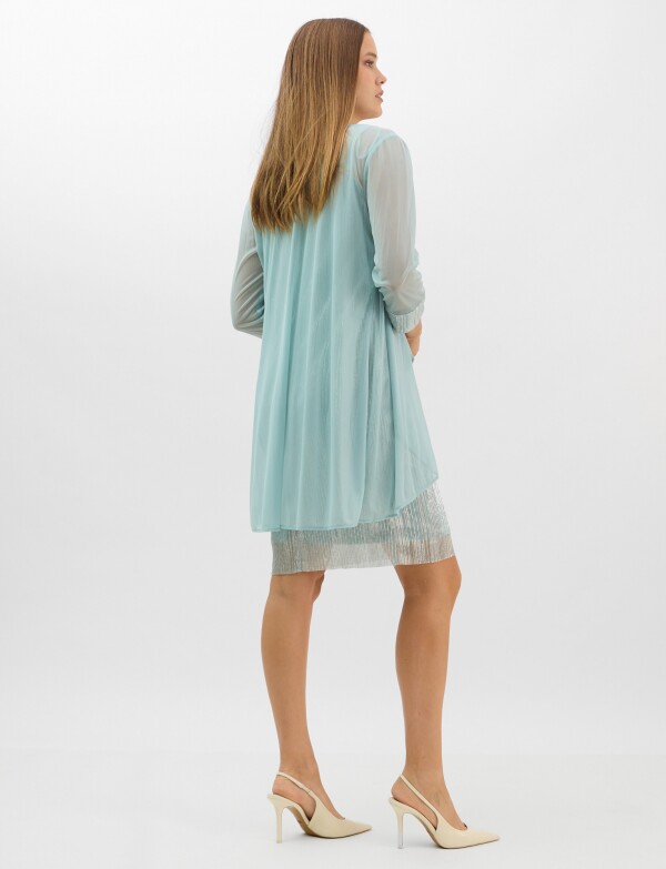 Set Vestido & Chaqueta VERDE AGUA