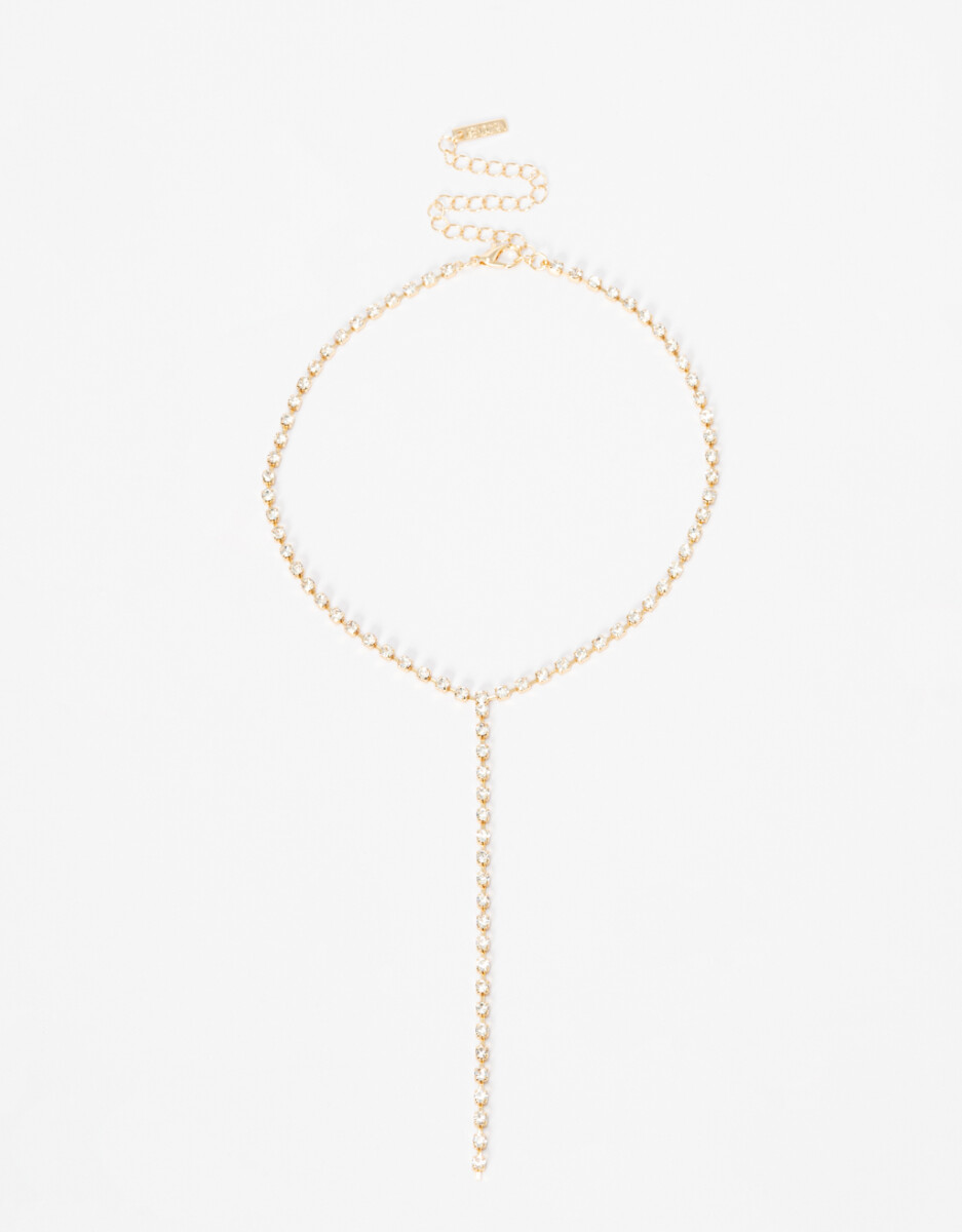 Collar Largo De Strass. 