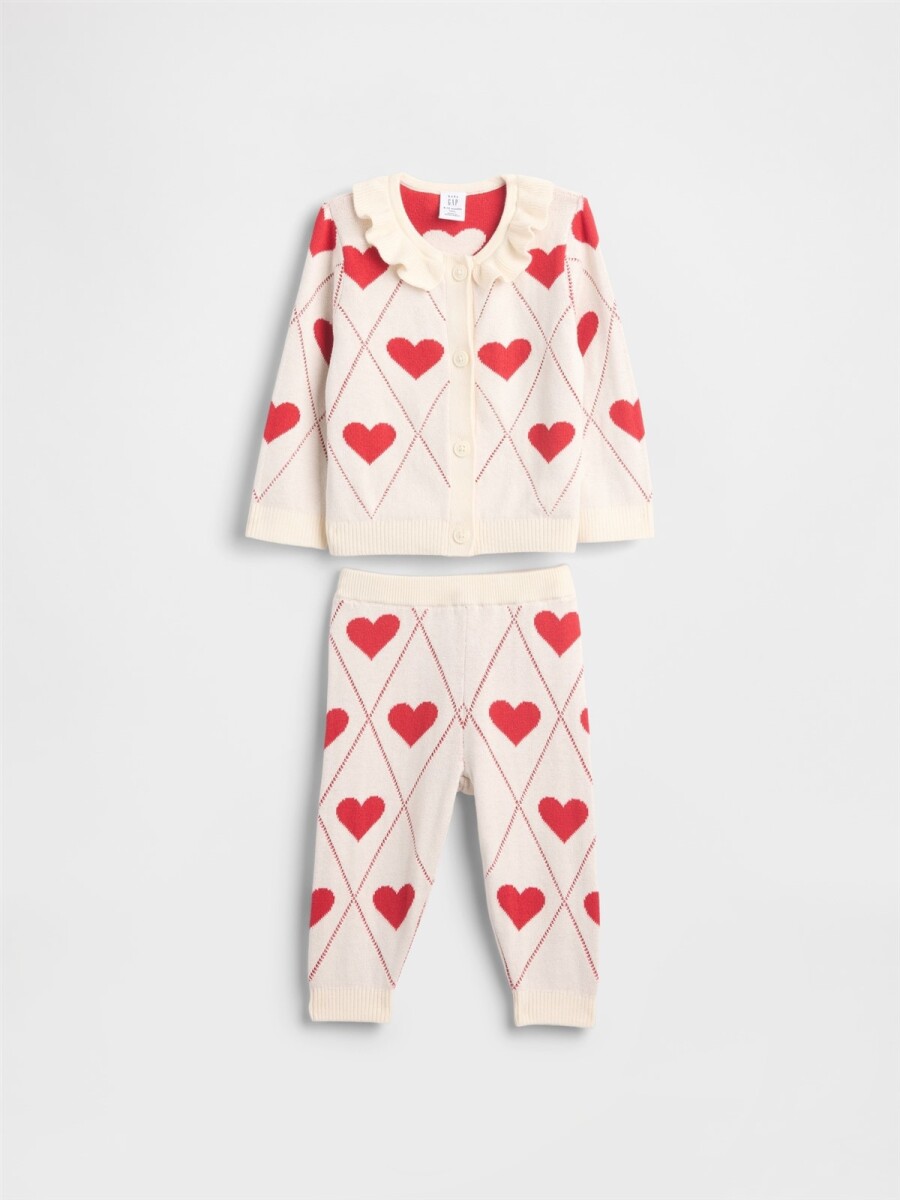 Set De Saco Con Pantalón Bebé - Hearts 