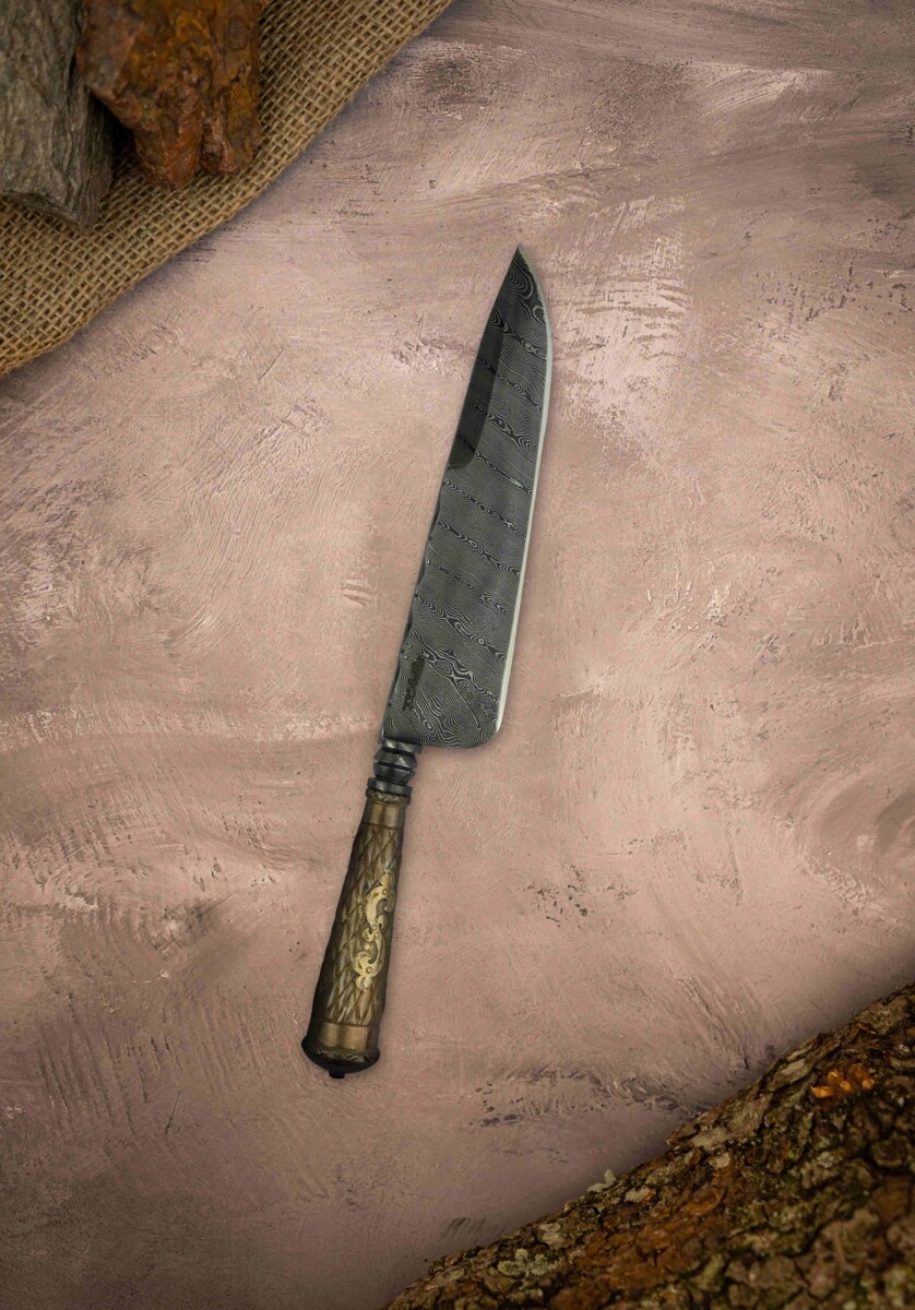 Cuchillo Cabo de Plata y Oro 