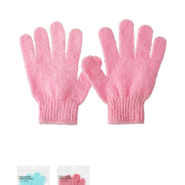 Guante de baño exfoliante 2 pcs rosa