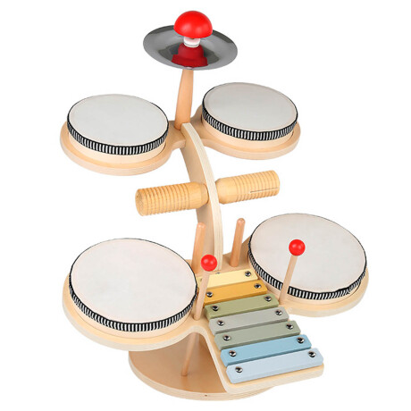 Juego De Batería De Madera Xilófono Tambor Para Niños Jug019020
