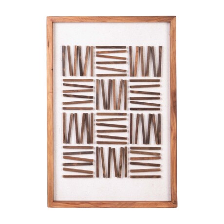 CUADRO MADERA NATURAL-BEIGE ZIBO
