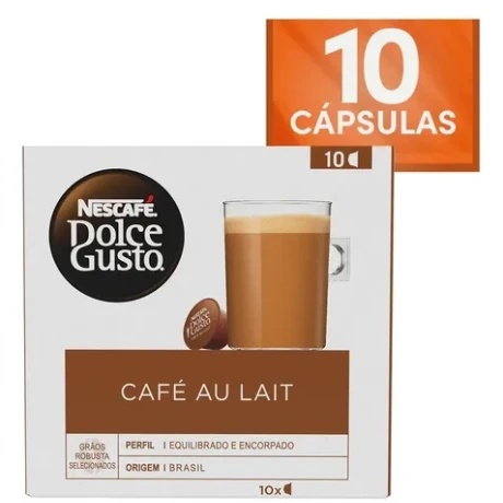 CAPSULAS DOLCE GUSTO NESCAFE CAFE AU LAITE X 10 EQUILIBRADO ENCORPADO 001