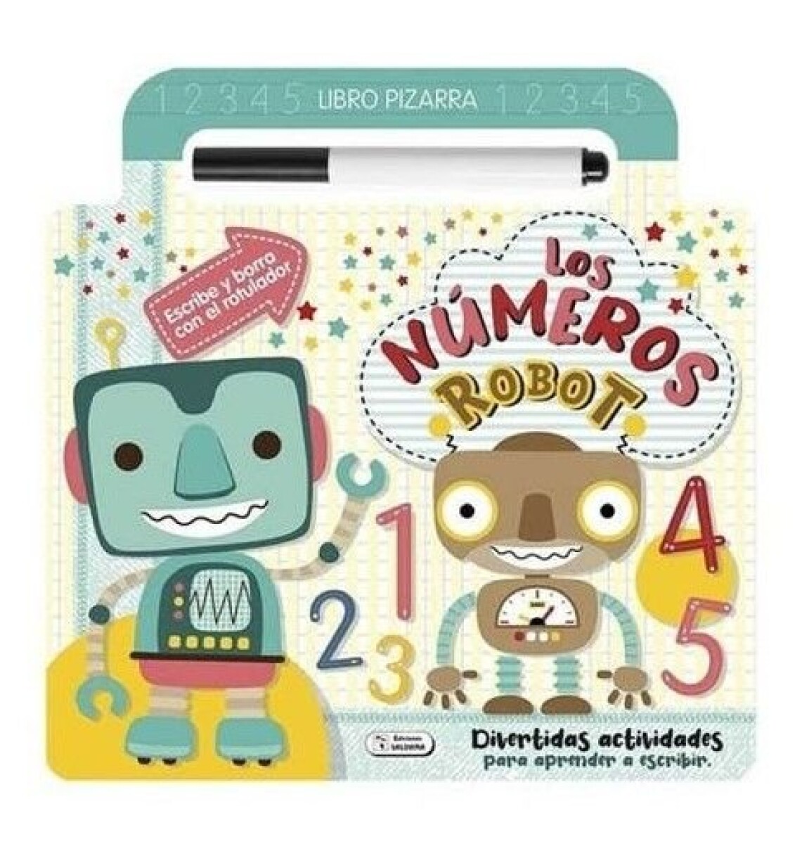 LOS NUMEROS - ROBOT LIBRO PIZARRA 