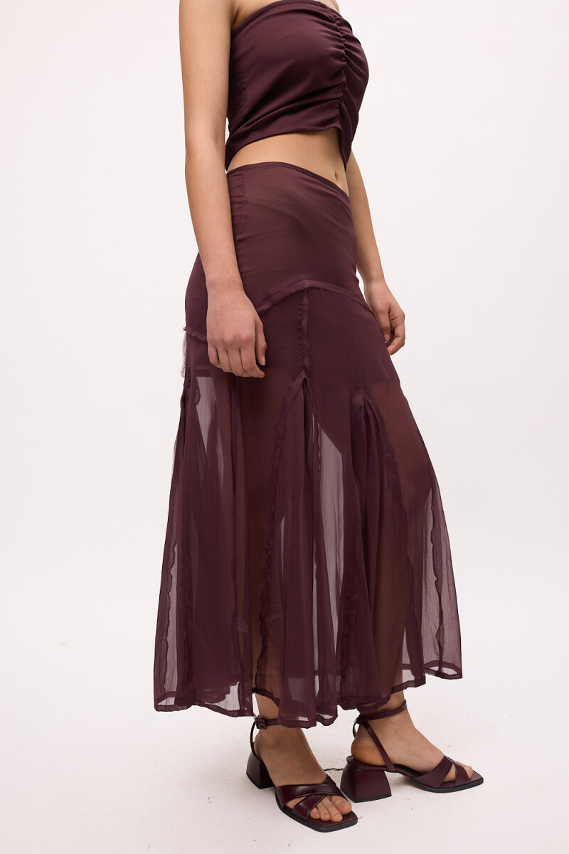 Falda Tess Bordo