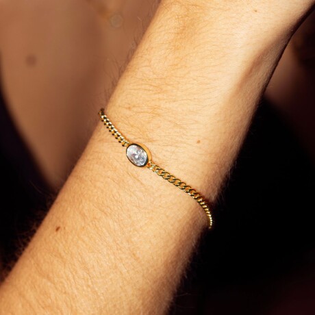 Pulsera Eternity White - Plata y Baño de Oro Pulsera Eternity White - Plata y Baño de Oro
