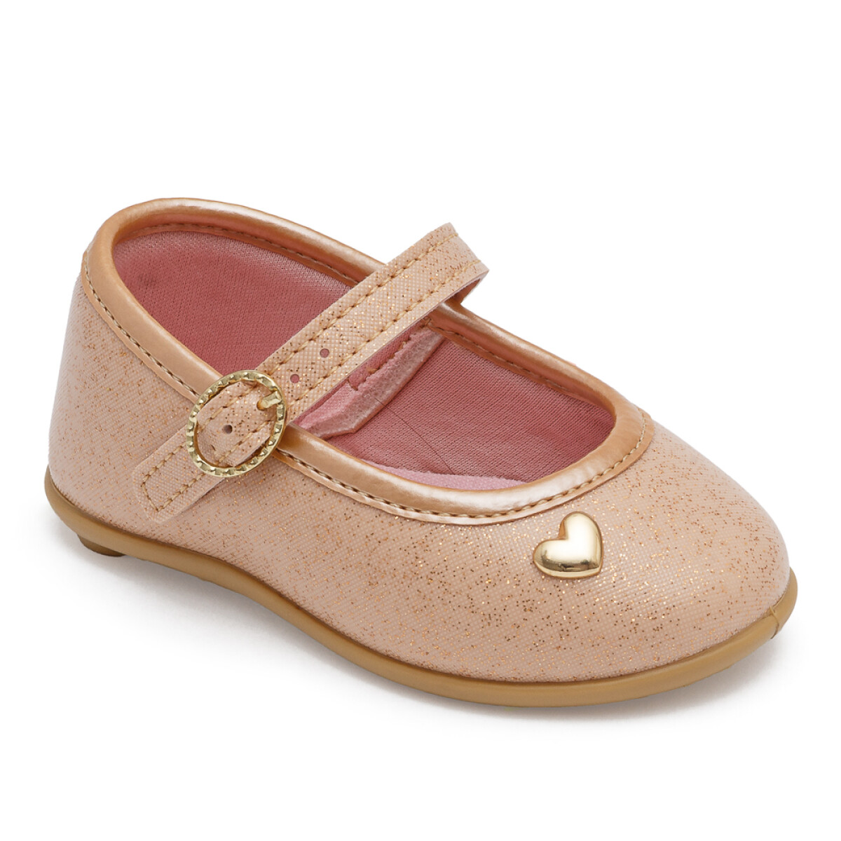 Zapato Dorado Corazón 
