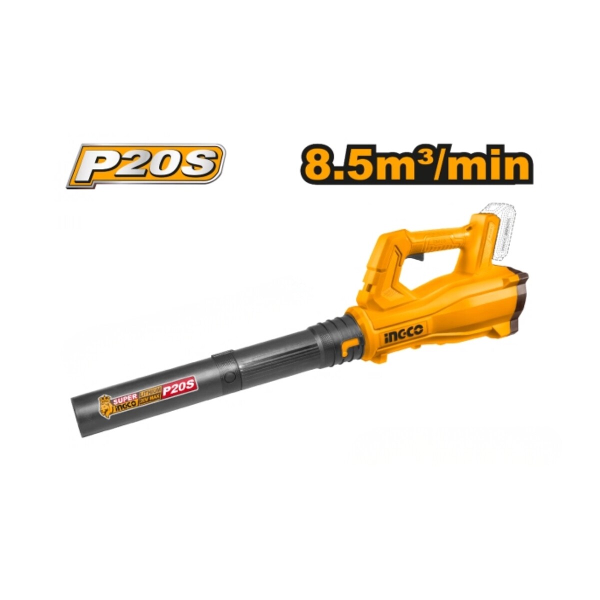 SOPLADORA A BATERIA 20V P20S 8.5 M3/MIN SIN BAT SIN CARG ING Sopladora A Bateria 20v P20s 8.5 M3/min Sin Bat Sin Carg Ing