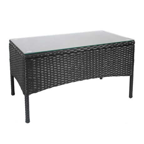 Juego Jardin Rattan 3 Sillones + Mesa Calidad Hts Negro