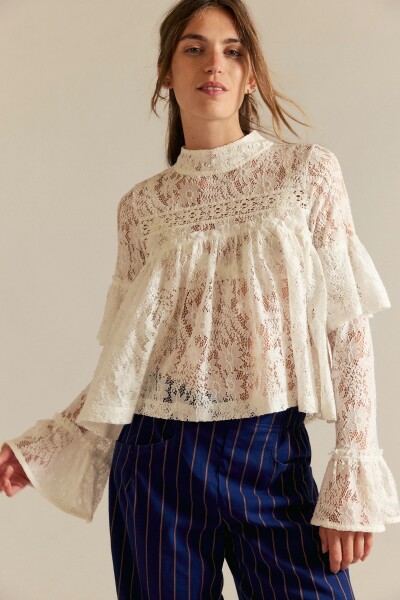 TOP LILABETH ENCAJE Marfil