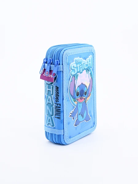 CARTUCHERA DOBLE STITCH CELESTE