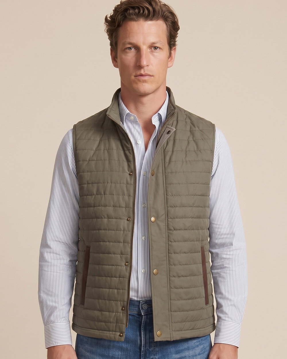 Chaleco Explorer Capitoneado Beige