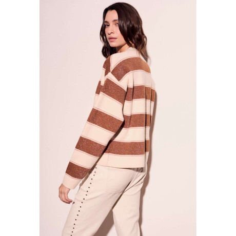 Sweater Rayado Camel