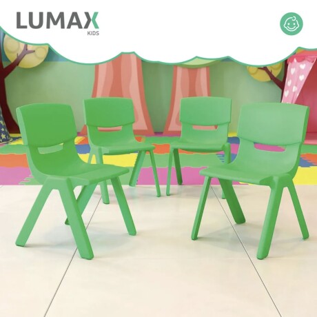 Silla para niños en plástico inyectado colores Verde