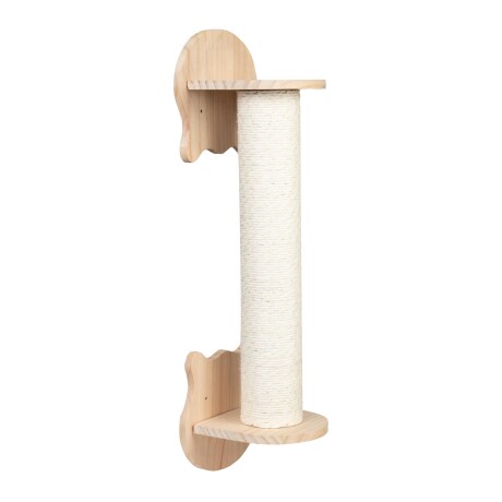 POSTE RASCADOR MADERA NATURAL-BEIGE P/PARED