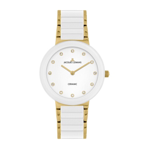 Reloj Jacques Lemans 42-7L Monaco de acero y cerámica en oro Blanco