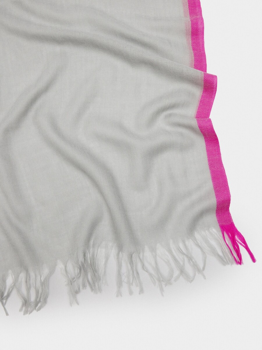 Pashmina 100% Lana gris