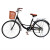 Bicicleta Pigewn Urbana Rodado 26 Canasto Freno Disco 7 Vel Negro 1