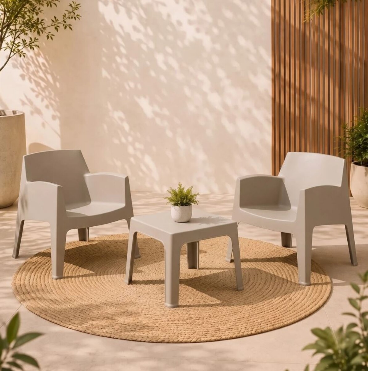 Set de Jardín Mesa y 2 sillas Magna Master Marrón 