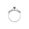 Anillo Halo-Plata 950-Piedra Zirconia verde y blanca-AN3654 conpiedra