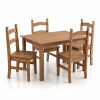 Juego de comedor 4 sillas, linea Dorada Juego de comedor 4 sillas, linea Dorada