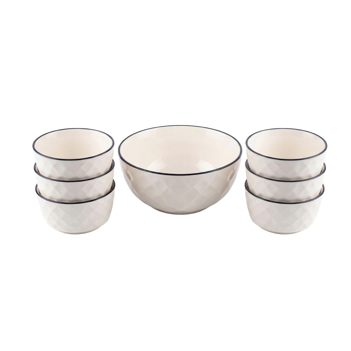 SET BOWL CERAMICA BLANCO 7PZAS 