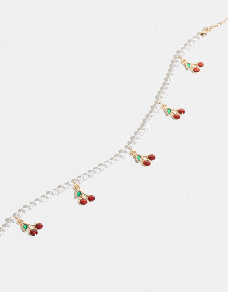 Collares Cortos Color Collar Corto Con Dijes Frutas - Combinacion Multicolor