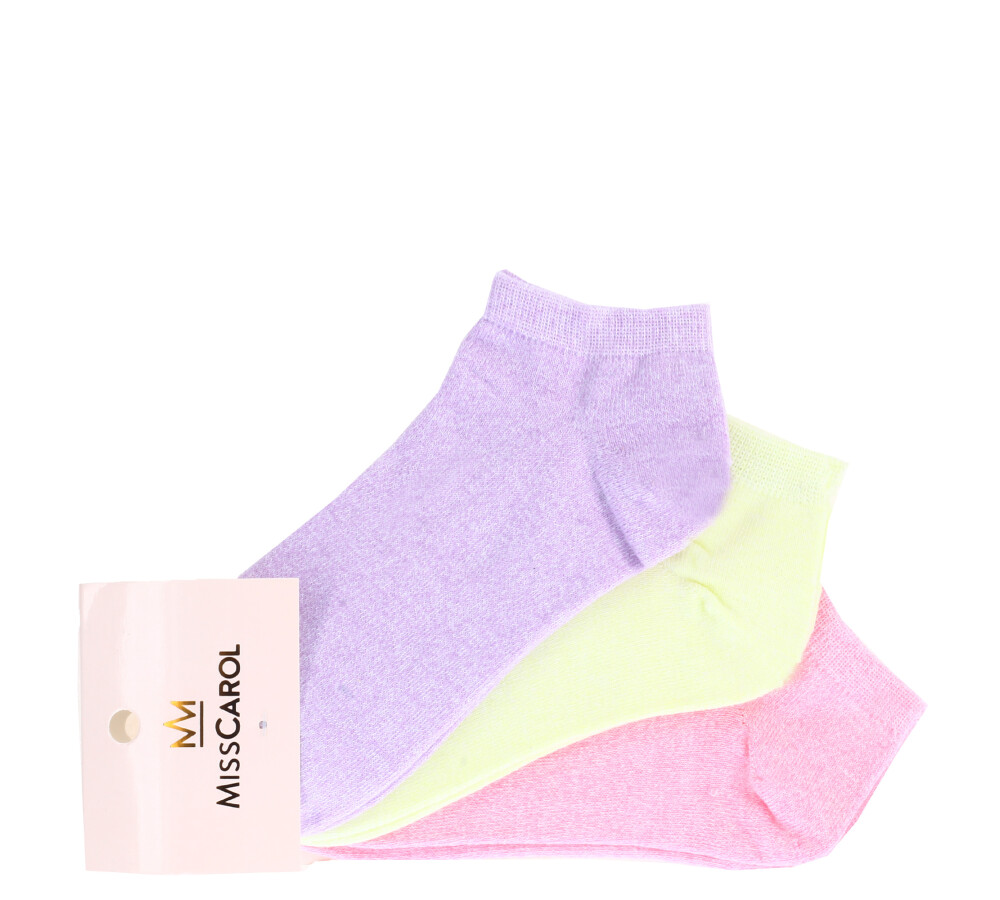 Media PLAIN COLOR pack x3 Lilac/Yellow/Pink