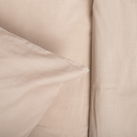 JUEGO DE SÁBANAS 1 PLAZA ALGODON MARRON COTTON BASIC 180 HILOS CAMEL