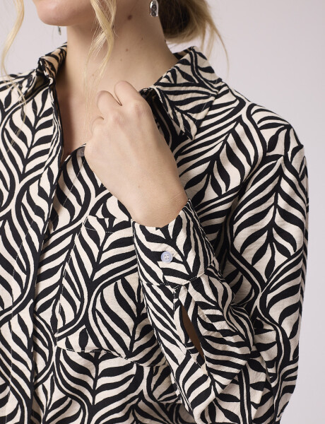 Camisa estampada negro