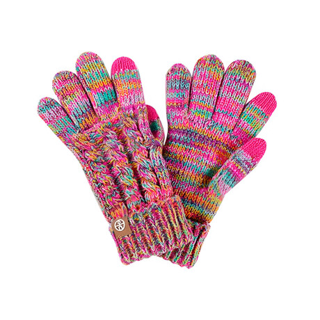 SetX3 Gorro Lana Guante Cuello Infantil Abrigo Niño Rosa