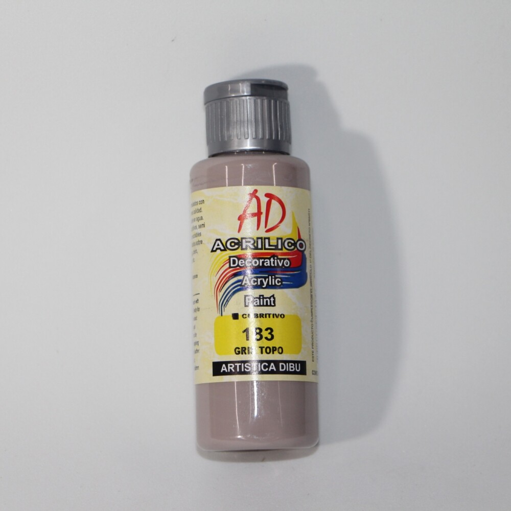 PINTURA ACRILICA ARTISTICA DIBU 60 ML. DIFERENTES COLORES COLOR GRIS TOPO 183