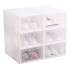 Caja Organizadora Zapatos Zapatera X6 Unidades Caja Apilable Color Variante Blanco