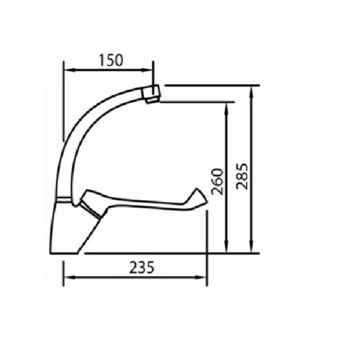 GRIFO DE MESADA MONOCOMANDO CROMO BRILLO LINEA URBAN CROMO