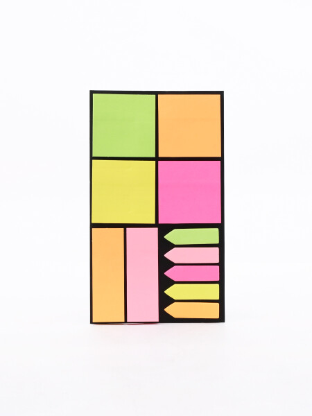 NOTAS ADHESIVAS SET VARIOS TAMAÑOS MULTICOLOR