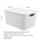 Set x3 Caja ratán 20 lts BLANCO