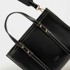 Cartera de mano Louise en efecto cuero liso Negro