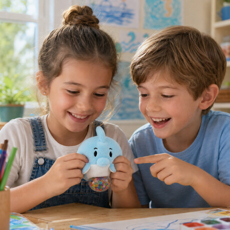 Squishy peluche Animales Marinos Celeste