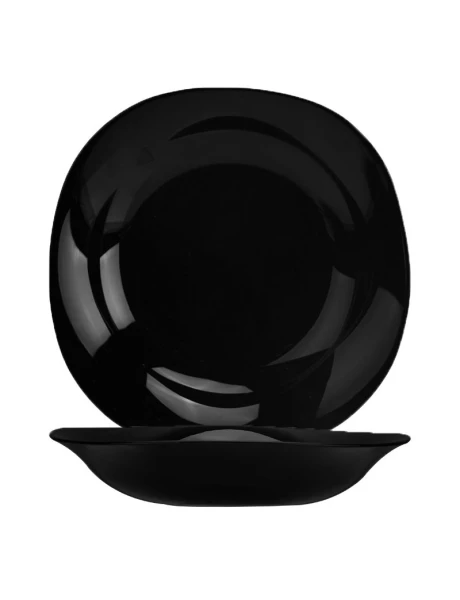 PLATO HONDO SEMICUADRADO OPALINA CLASSIC 23x4CM NEGRO PLATO HONDO SEMICUADRADO OPALINA CLASSIC 23x4CM NEGRO