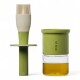 Aceitera Salsera Botella Vidrio 250ml Con Pincel De Silicona Verde