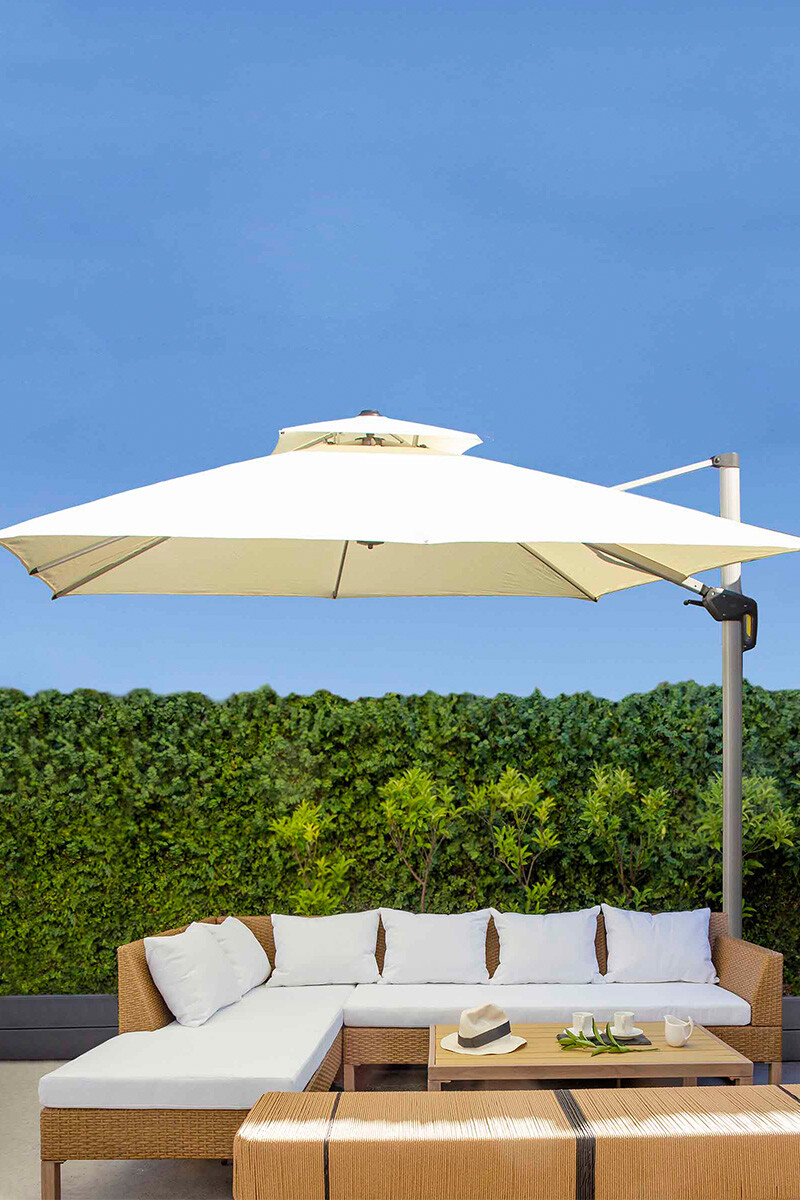 SOMBRILLAS SOMBRILLA U-ROMAN UMBRELLA CRUDA S003 (D) 300X300X270H CM