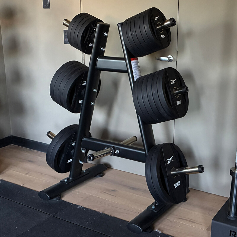 Disco Olímpico De Tpu Con Agarre Reebok 25Kg Negro