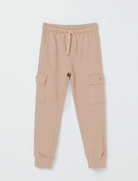 PANTALÓN INFANTIL TIPO CARGO BEIGE