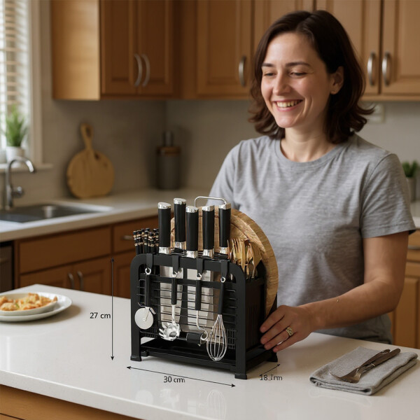 Organizador de Cubiertos Utensilios Cocina escurridor Cubertero IMBACK Organizador de Cubiertos Utensilios Cocina escurridor Cubertero IMBACK