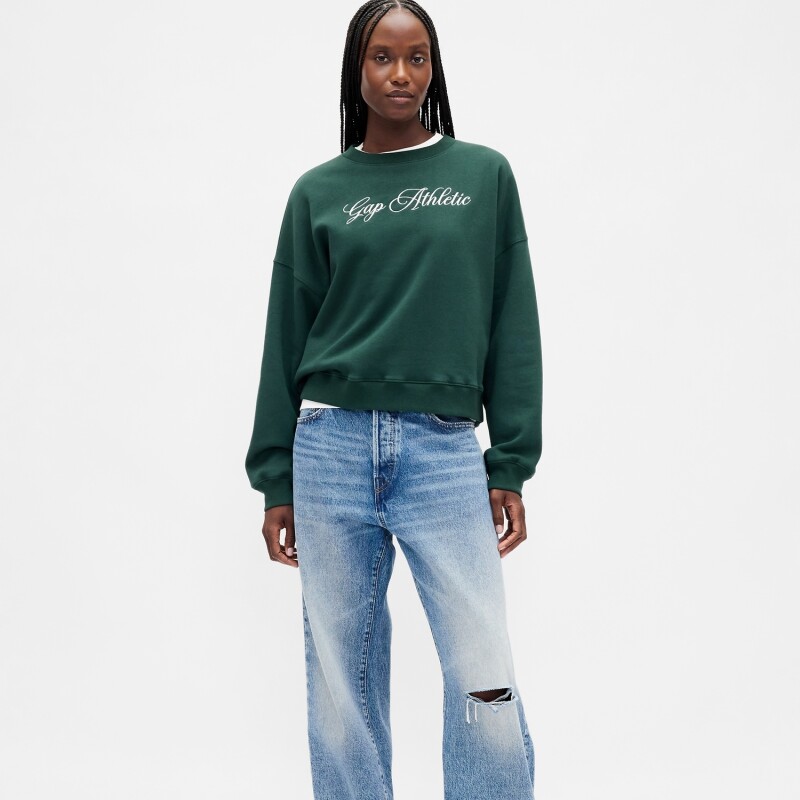 LOGO WEDGE PULLOVER DEEP HUNTER 505