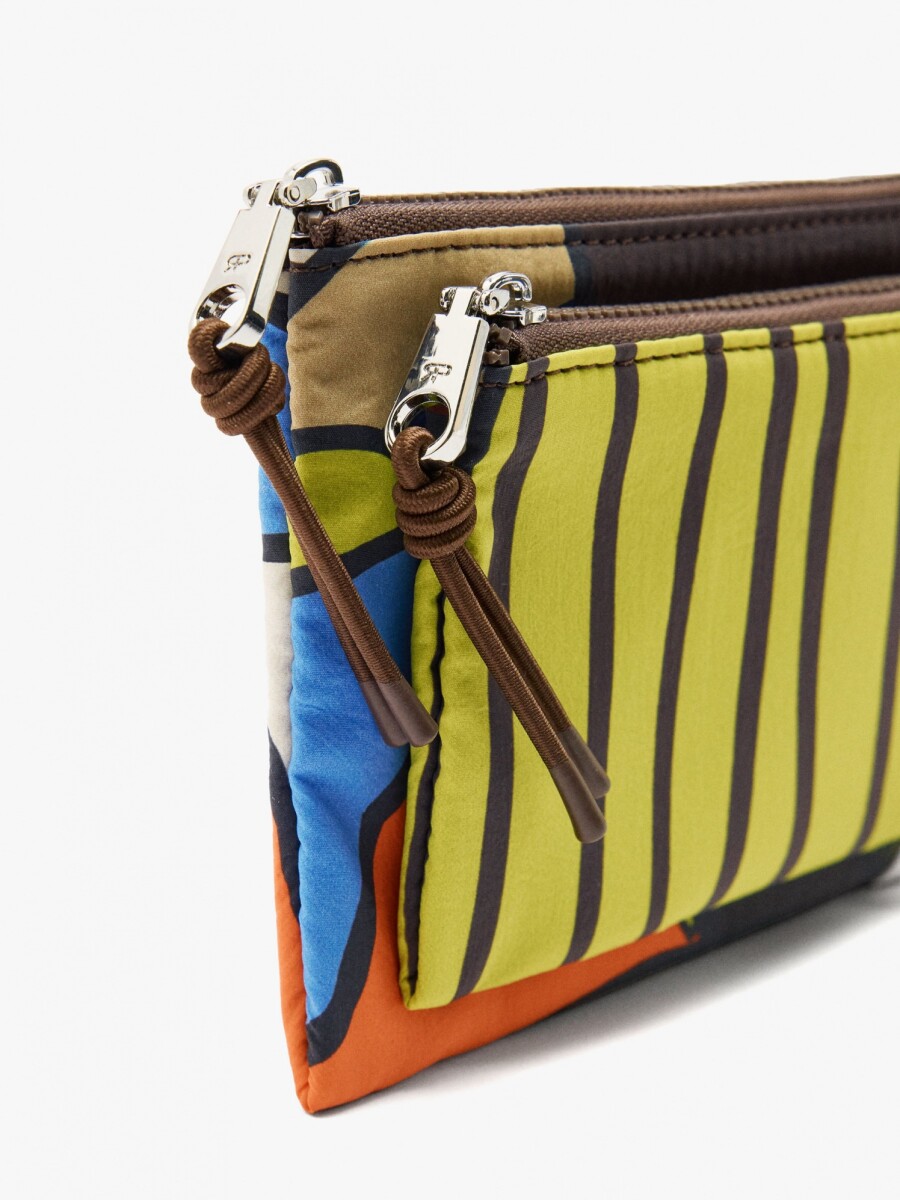 Bolsa Multiusos Estampada De Nylon multicolor