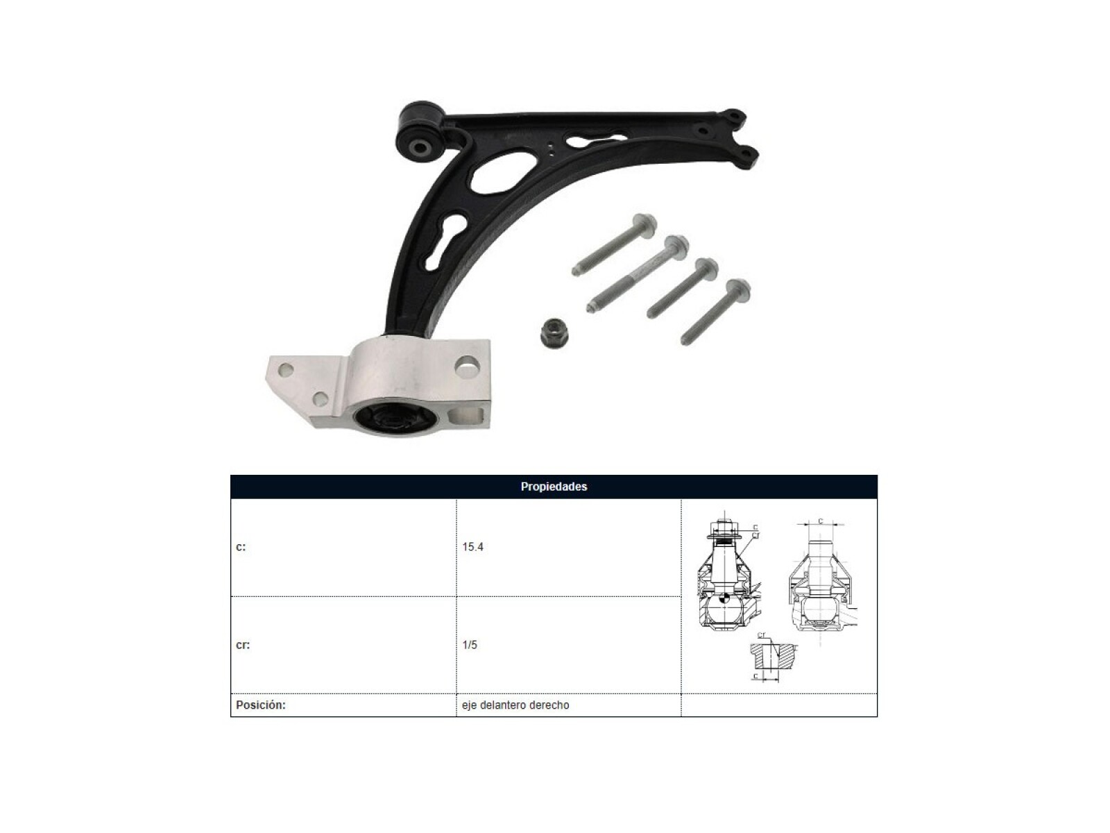 Parilla De Suspension Delantera Audi A3, Volks Vento 03-12 Der 