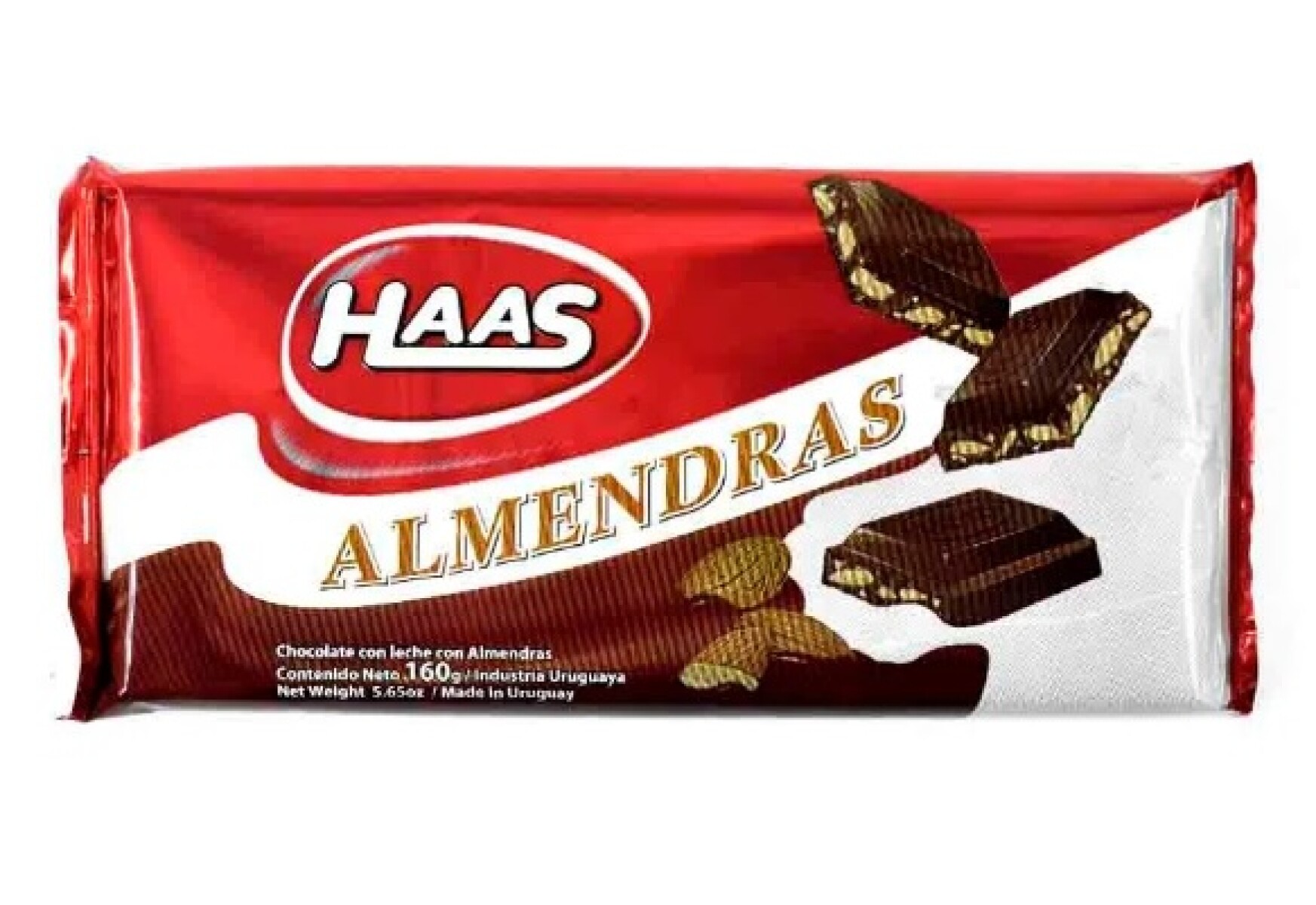TABLETA CHOCOLATE HAAS 150G ALMENDRAS 